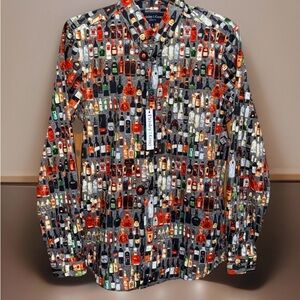 NWT Paisley & Gray Men’s  Multicolor Graphic Button Down Shirt - S